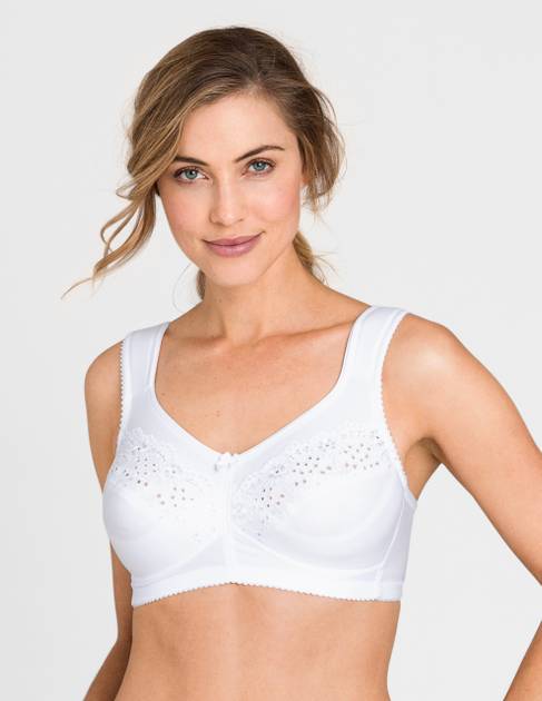 MISS MARY OF SWEDEN Cotton Comfort Women's Non-Wired Bra White