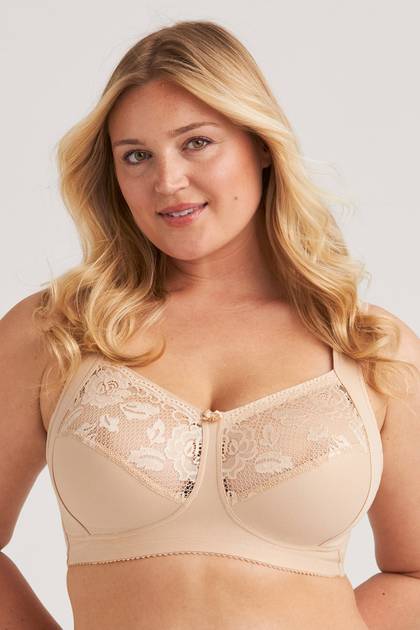 thumbnail image 2 of Frugue Comfort Non-Wired Minimiser Bra – Wireless Support, Lace Trim, Full Coverage, Breathable, Plus Size Options, EU Made 2 of 6