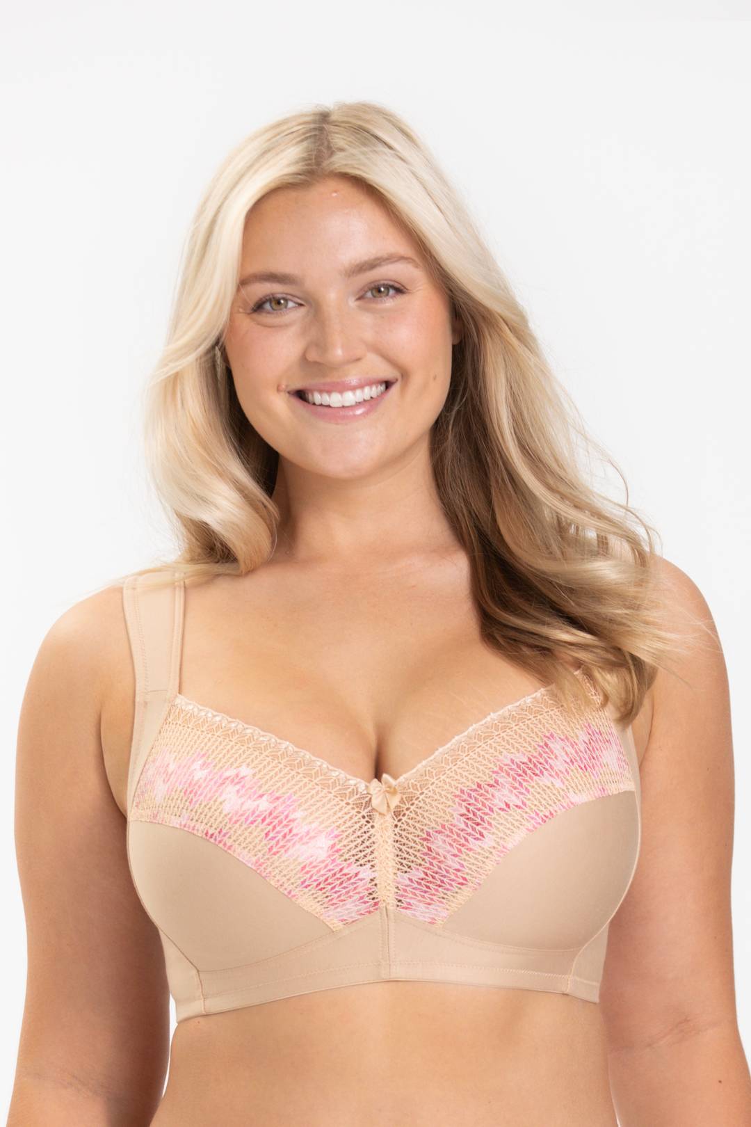 Lightly Lined Lace Detail Bra - Orchid hush