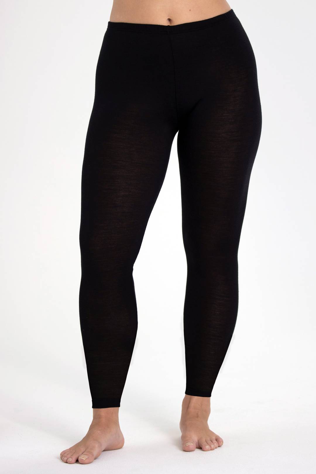 Colour Block Merino Base Layer Legging - Black