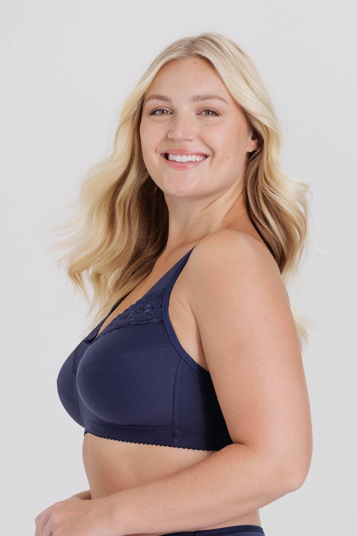 Broderie anglaise bra comfortable non wired cotton bra miss mary