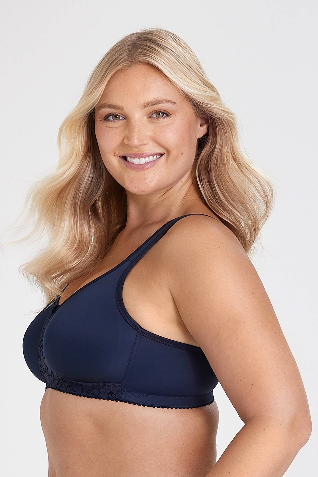 Smooth Lacy Supportive Non wired T shirt Bra Miss Mary