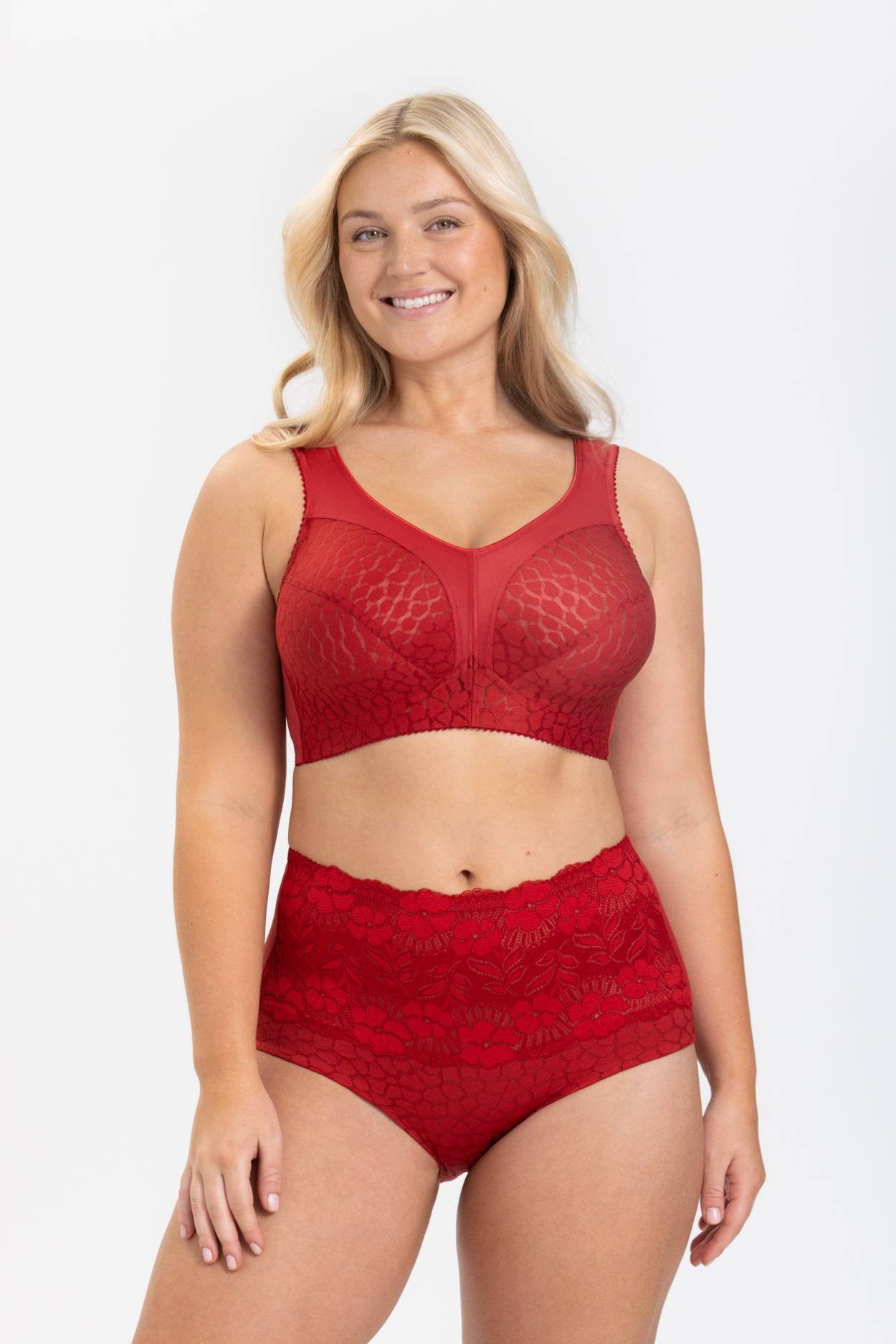 Lovely Jacquard bra – non-wired bra with full coverage – Miss Mary