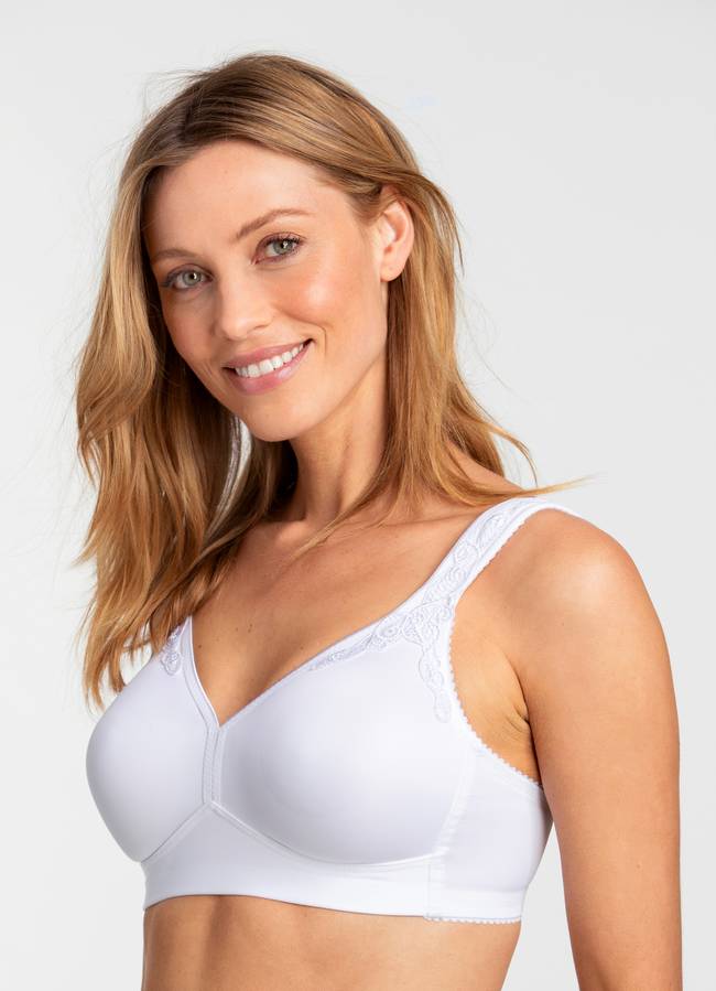 Back Smoothing Bras for Women Front Button Shapin Shoulder Strap