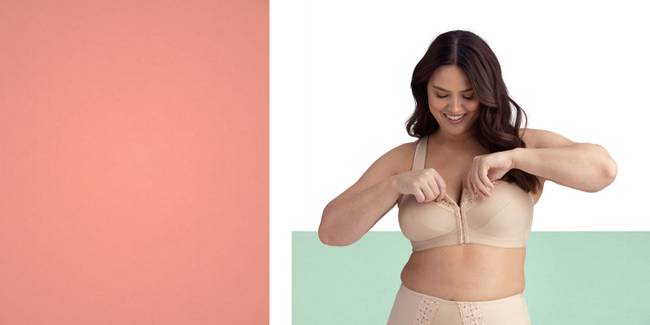 Soutien-gorge en coton avec fermeture devant et de nombreuses fonctionnalités 