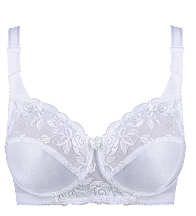Naturana - - Naturana GREY SILK Embroidered Tulle Lace Underwired