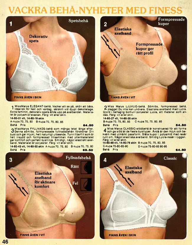 Cotton Blend 1970s Vintage Bras for Women for sale