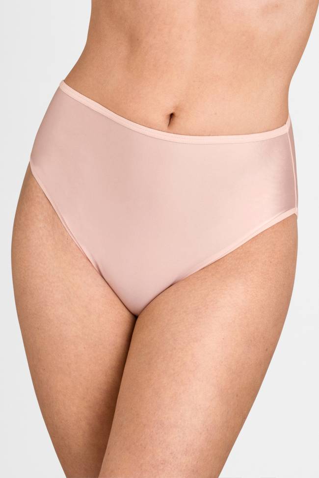 GILIAN blush satin high-waist panties