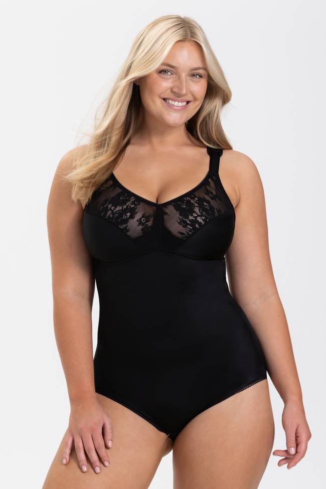 MISS MARY OF Sweden Black Soft Cup Non Wired Lace Body Shaper/Corselet  £39.99 - PicClick UK