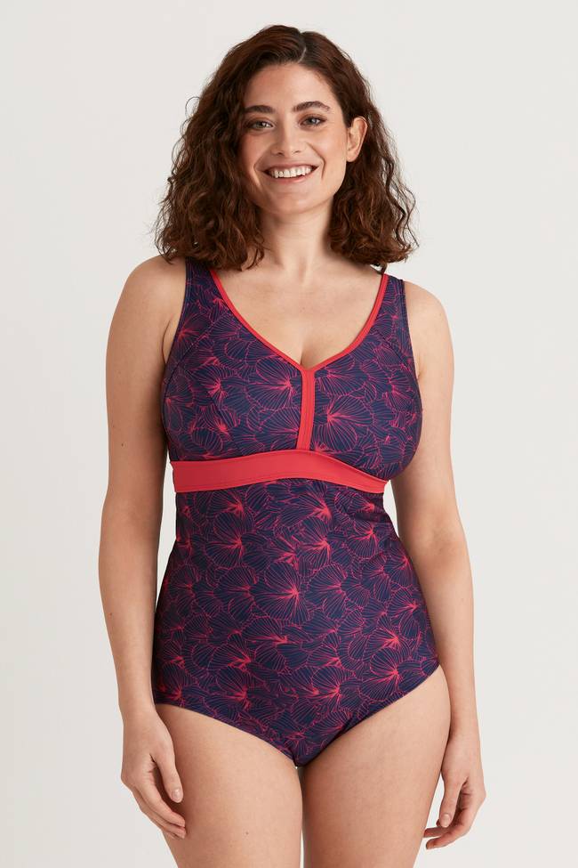 Swimsuit with a loose fitting upper part