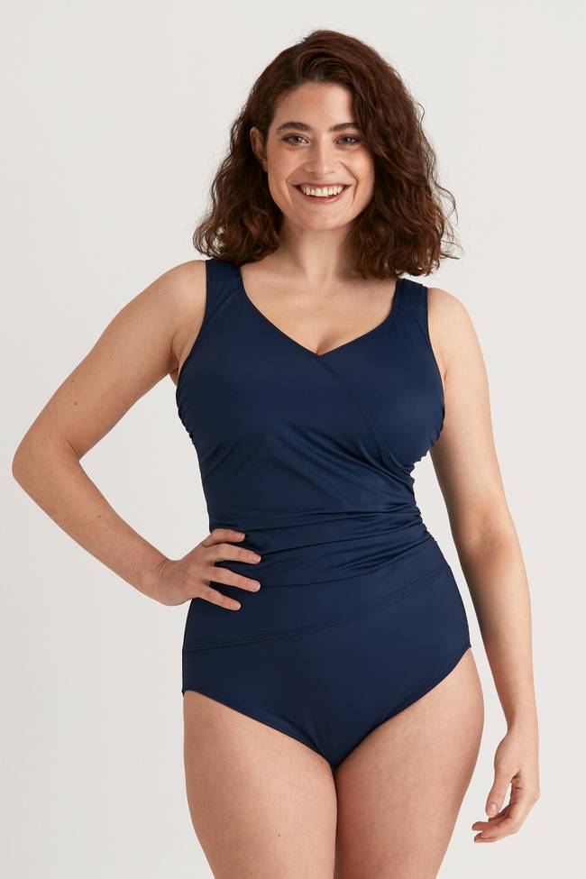 Swimsuit with a loose fitting upper part