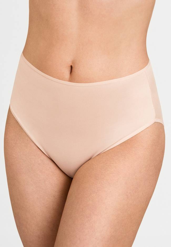 4-pack Basic Cotton tai panty beige