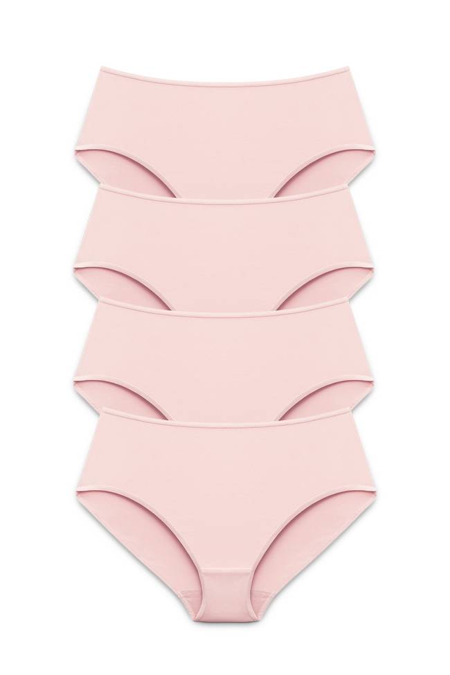 4-pack Maxi panty in micro feeling dusty pink