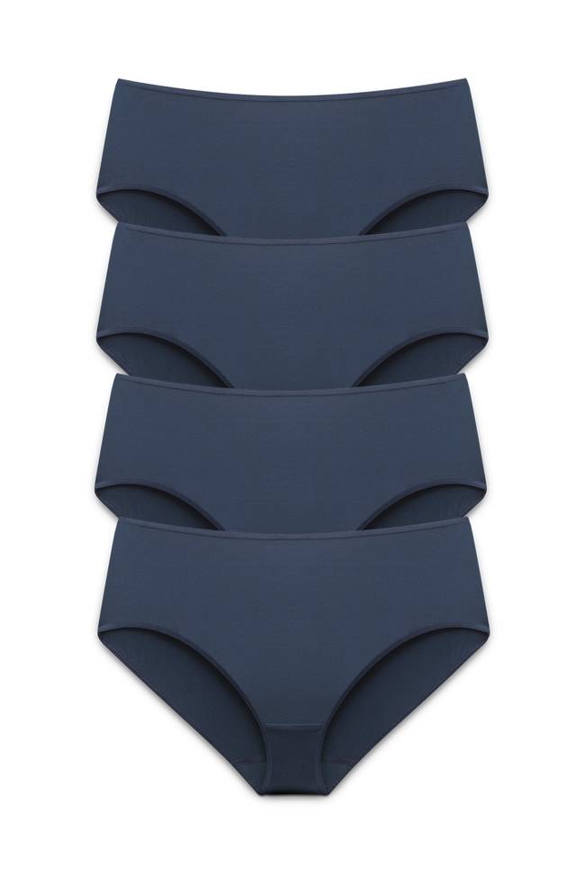Lot de 4 Basic culotte maxi Bleu Foncé