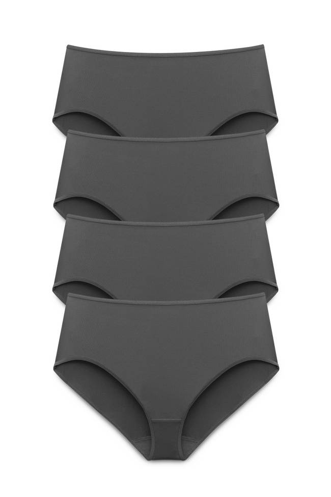 Lot de 4 Basic culotte maxi Gris Foncé