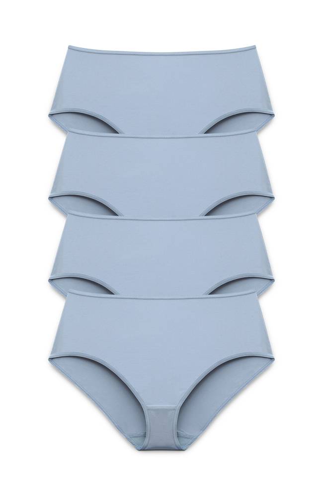 4-pakkaus Basic maxi alushousut Vaaleansininen sumu