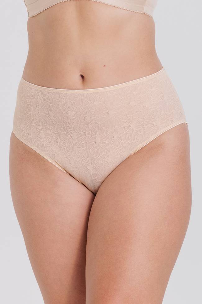4-pack Invisible Lace midi briefs beige