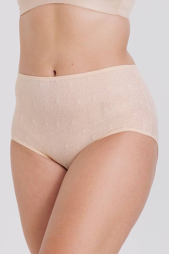 4-pakkaus Invisible Lace maxi alushousut beige