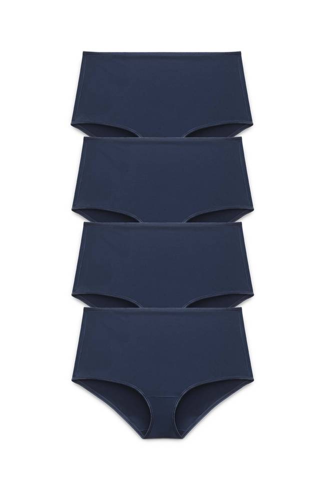 4-pack Recycled Comfort maxi panty dark blue