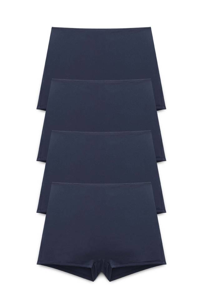 4-pack Recycled Comfort shorty panty dark blue