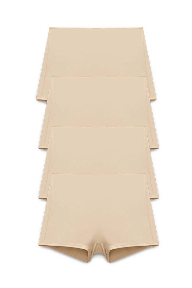 4-pack Recycled Comfort shorty trosa beige