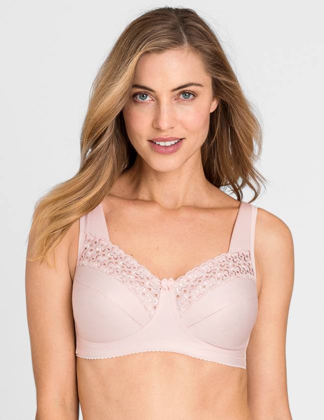 Broderie Anglaise bra – comfortable non-wired cotton bra – Miss Mary