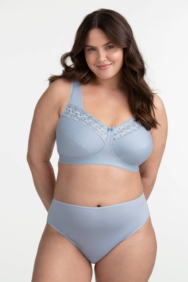 Broderie Anglaise bra – comfortable non-wired cotton bra – Miss Mary