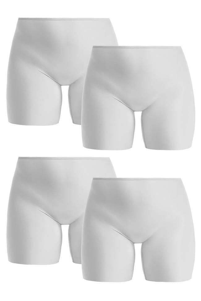 4-pack Cool Sensation slip met lange pijpjes wit