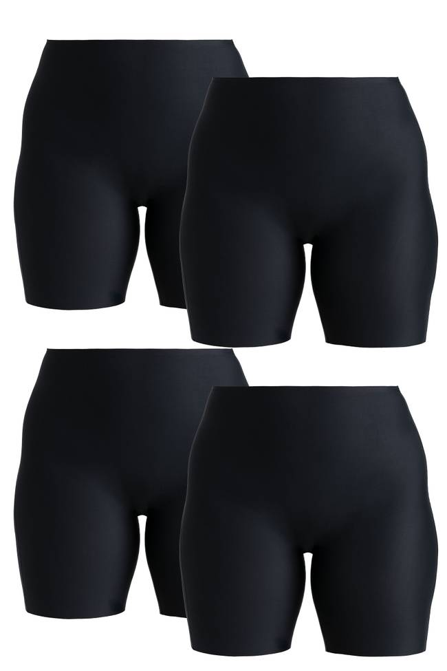 Lot de 4 Culotte Cool Sensation à jambes longues - Doublée sur le devant noir