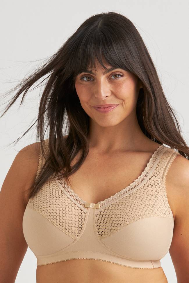 Cotton Dots Comfort bra with side wing 
