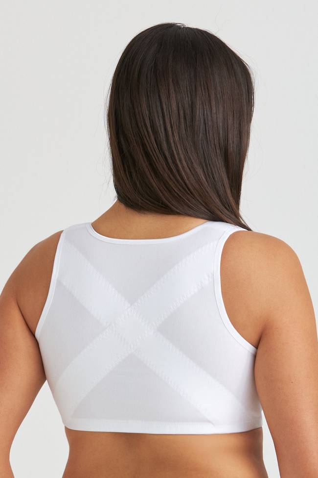 Cotton X-back front closure posture bra