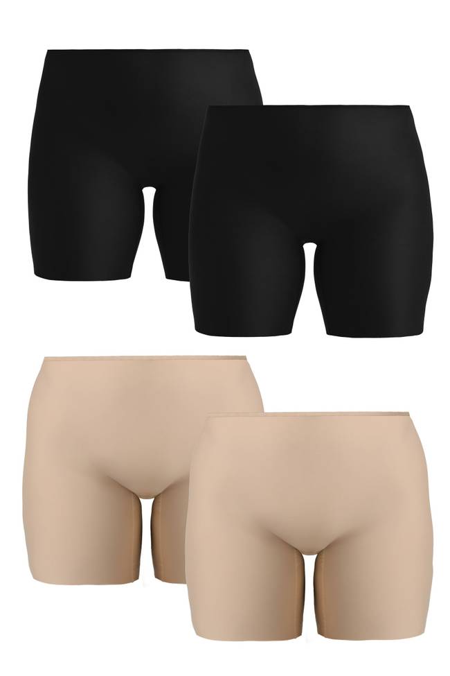 Lot de 4 Culotte à longues jambes COOL SENSATION noir & beige