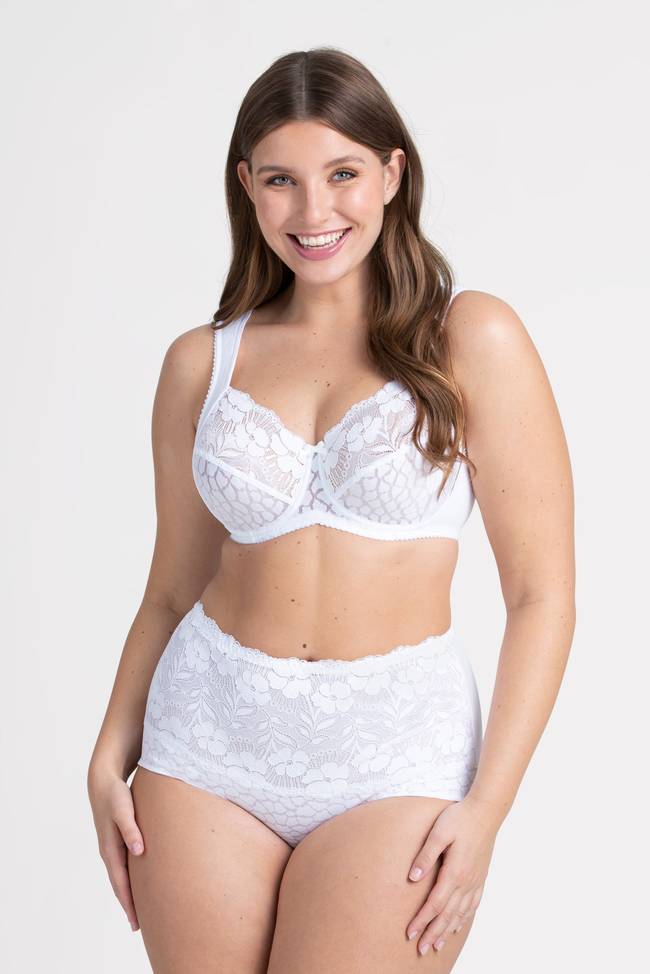 Jacquard & Lace – luxurious underwired bra that provides plenty of support  – Miss Mary