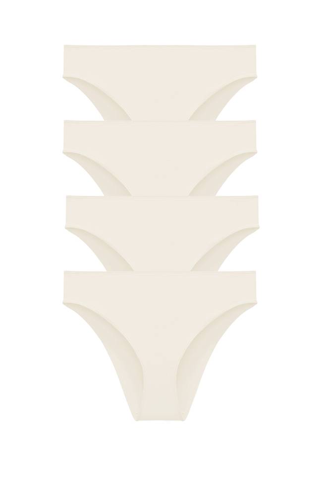 4-pack Recycled Comfort brazilian panty champagne