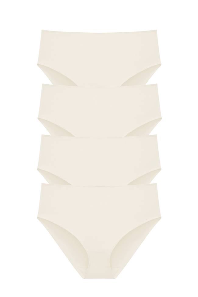 4er-Pack Recycled Comfort midi Slip champagne