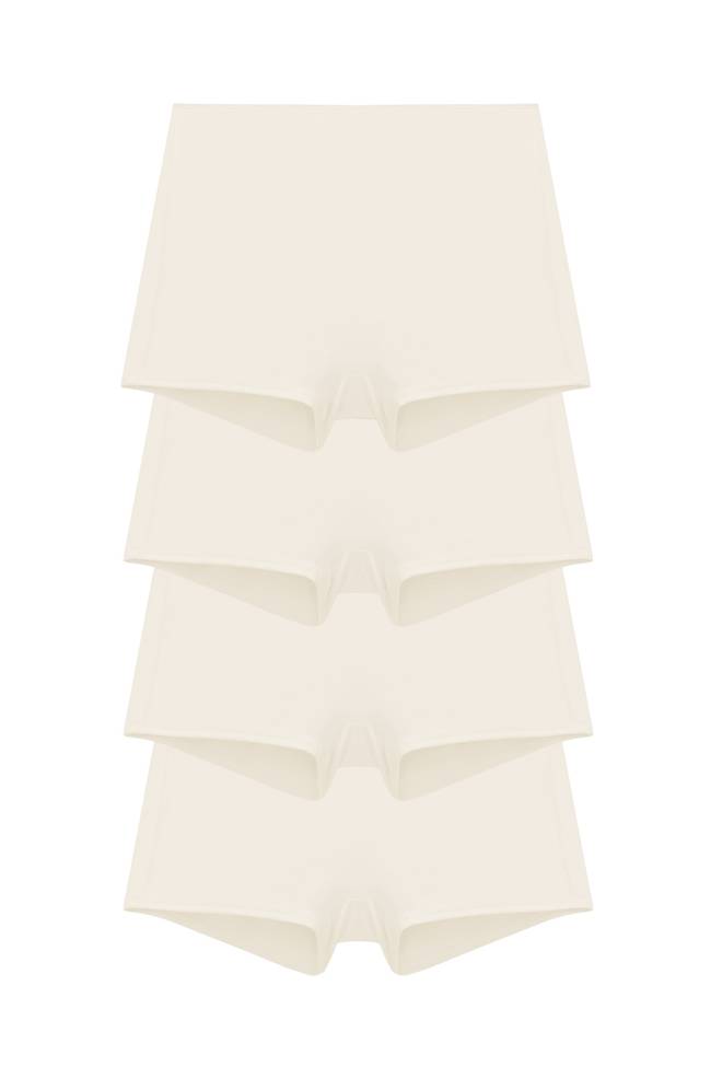 Lot de 4 Recycled Comfort shorty culotte champagne
