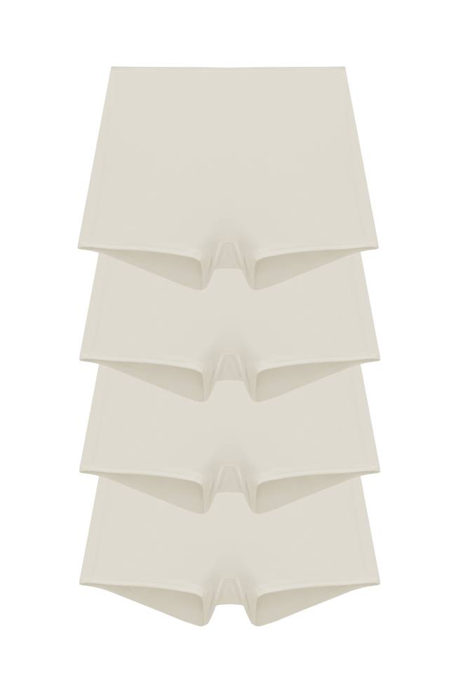 4-pack Recycled Comfort shorty slip champagne