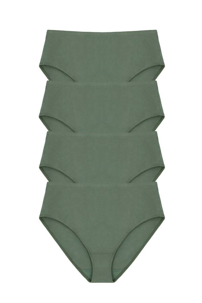 Lot de 4 Culotte midi ORGANIC COTTON vert