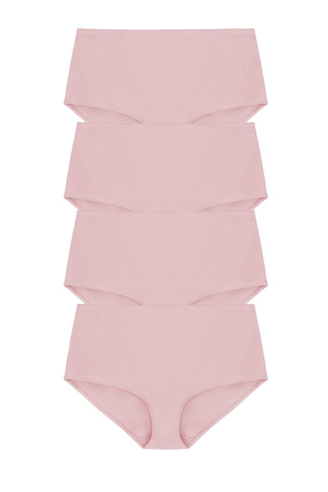 Lot de 4 Culotte maxi ORGANIC COTTON Vieux Rose
