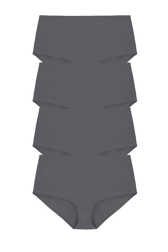 Lot de 4 Culotte maxi ORGANIC COTTON Gris Foncé