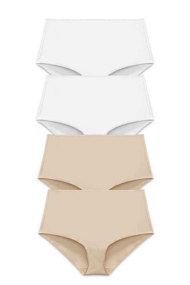 Lot de 4 Recycled Comfort maxi culotte Vieux Rose