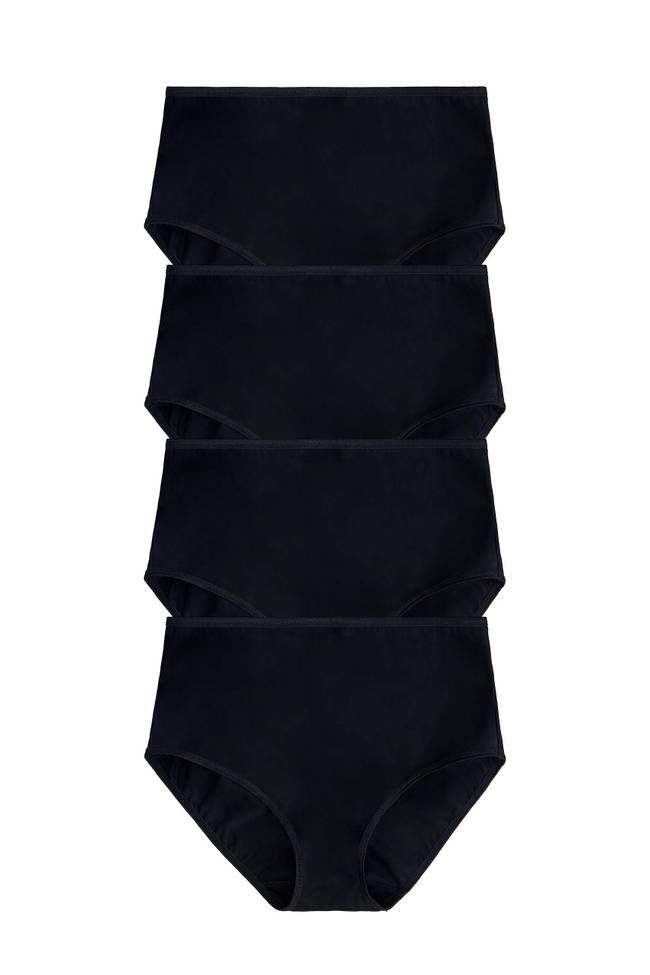 4-pakkaus Freedom Skin-Relief -alushousut musta