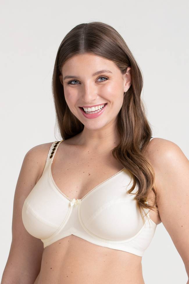 Floret white full coverage bra