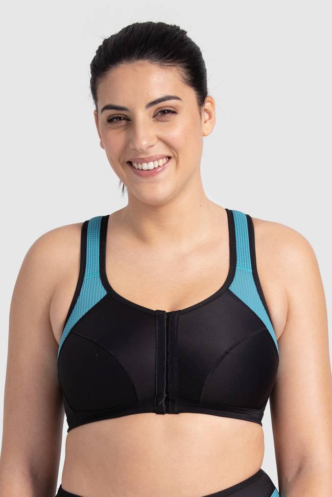 Front closure store sports bra