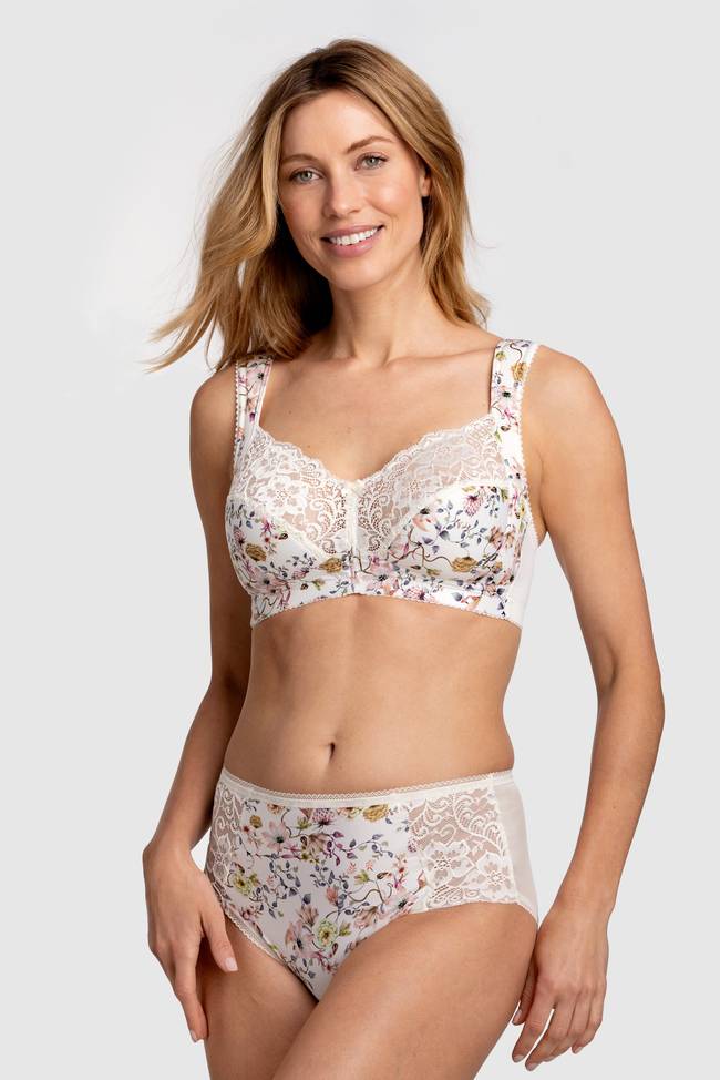 Miss Mary Jacquard Non Wired Bra White