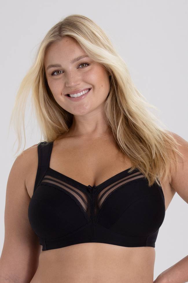 Bra Cotton Sport black Sizes: 38 – 46 by SPEIDEL