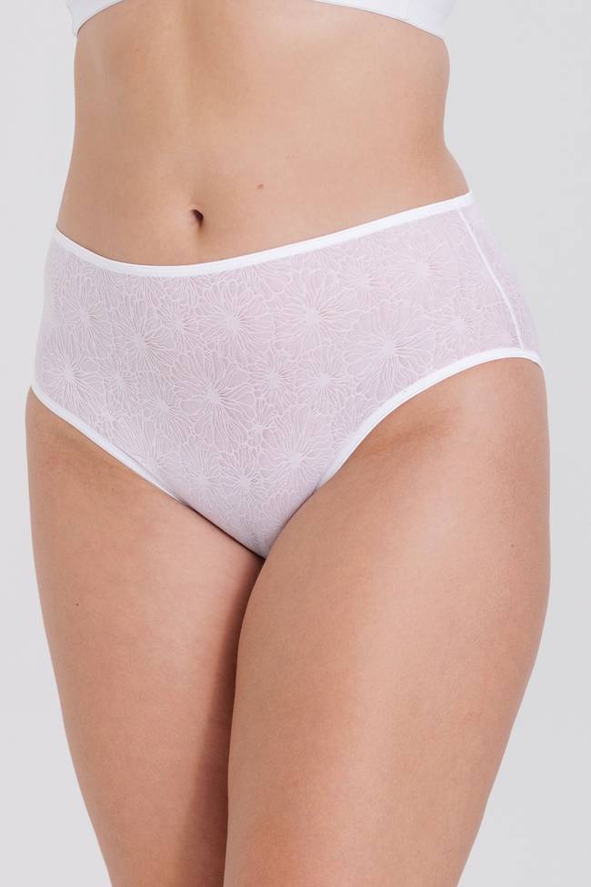 Invisible Lace midi briefs - Made of smooth flat lace without