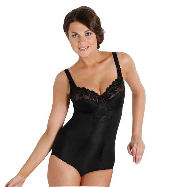 MISS MARY OF Sweden Black Soft Cup Non Wired Lace Body Shaper/Corselet  £39.99 - PicClick UK
